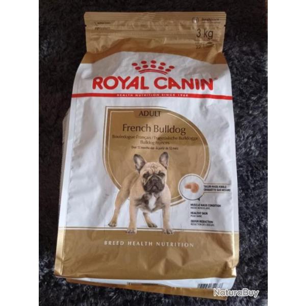 Royal Canin croquettes pour Bouledogue franais 3 kg Adulte Premption :03/02/25