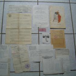 lot de documents d'un soldat du 4ème zouaves 1950