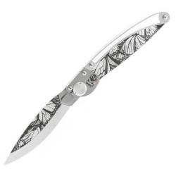 Couteau pliant K2® de Roger Orfèvre élégance décor papillon