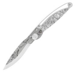 Couteau pliant K2® de Roger Orfèvre élégance décor magnolia