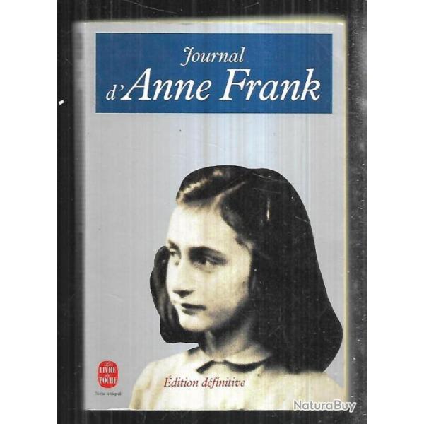Anne Frank  Journal occupation en hollande Dportation.livre de poche n 287