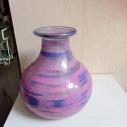vase ancien en verre hauteur 22 cm diamètre 20 cm