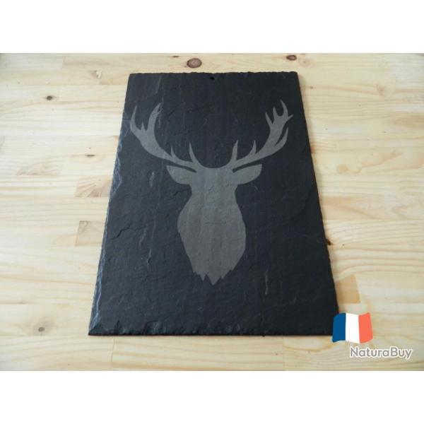 Ardoise dcorative - tte de cerf