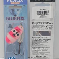 !! Cuillère VIBRAX BLUE FOX UV 5 !! COLORIS : PWSU
