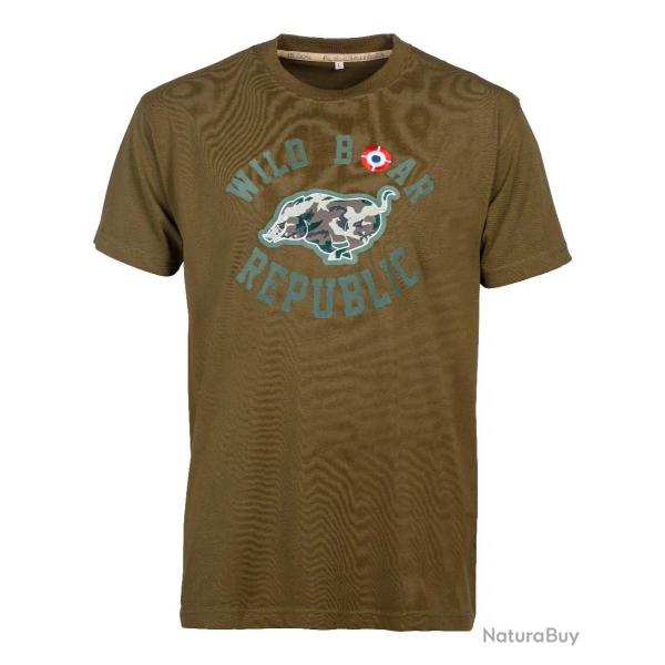 Tee Shirt Percussion Wild Board Republic Kaki