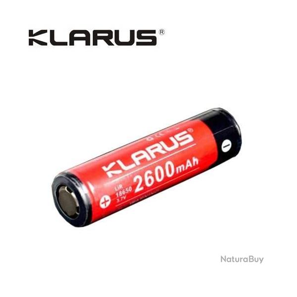 Batterie Klarus 18650 - 2600 mAh 3.7V protge Li-ion