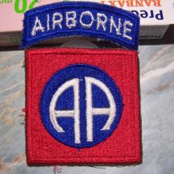 insigne 82 eme airborne   100 % original 2 GM  PARA D'DAY DEBARQUEMENT  1944