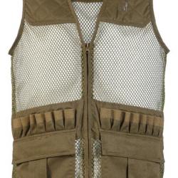 Gilet de Chasse Percussion Savane Filet Kaki