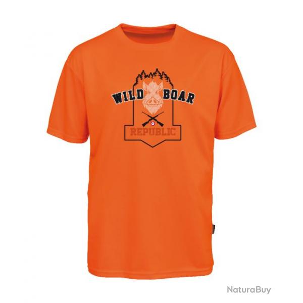 Tee Shirt Percussion Wild Board Republic II Orange