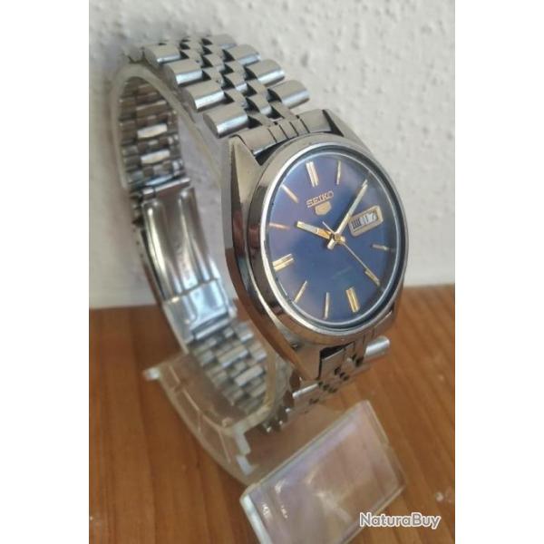 Authentique montre automatique SEIKO 5 Jour et Date style classique Japon 70s