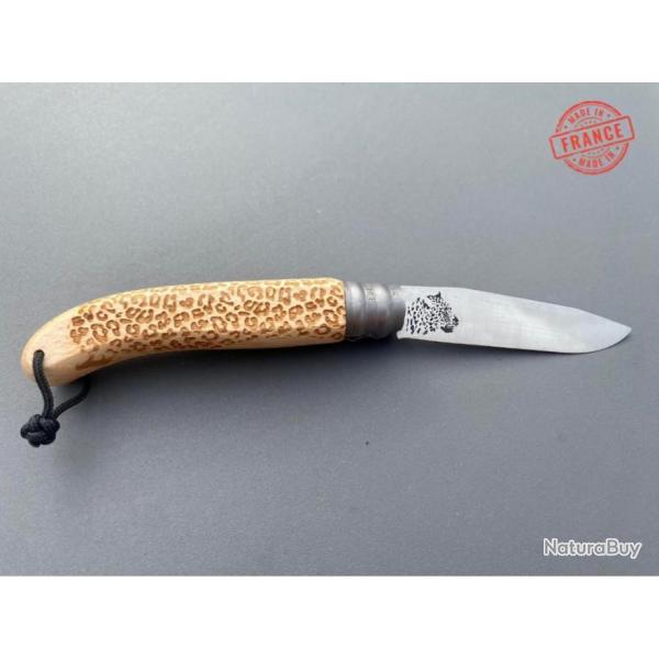 Couteau GRAVOO bois de htre modle Lopard