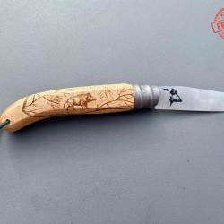 Couteau GRAVOO bois de hêtre modèle Sanglier