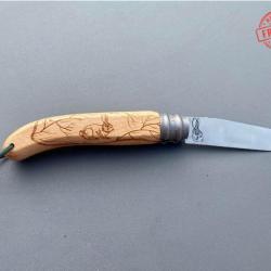 Couteau GRAVOO bois de hêtre modèle Lièvre