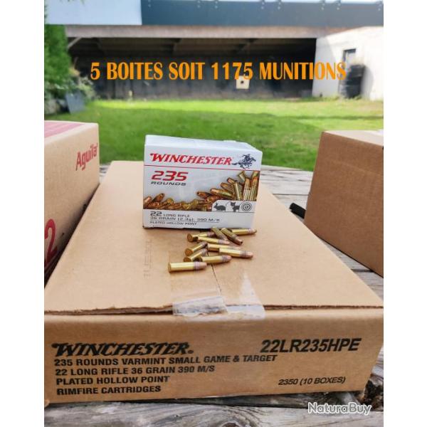 1175 munitions 22LR HAUTE VITESSE HOLLOW POINT WINCHESTER 