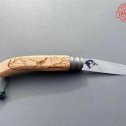 Couteau GRAVOO bois de hêtre modèle Faisan