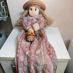 ancienne poupée de chiffon hauteur 60 cm
