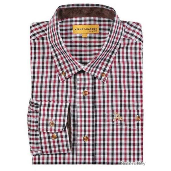 Chemise  carreaux rouge et noir Valencay VERNEY CARRON