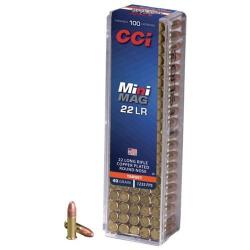 MUNITIONS 22 LR CCI MINI MAG 40GR CUIVRÉE / 100