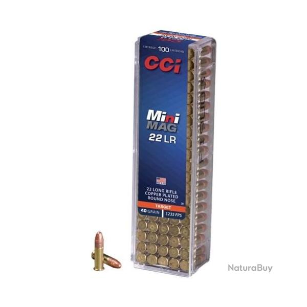 MUNITIONS 22 LR CCI MINI MAG 40GR CUIVRE / 100