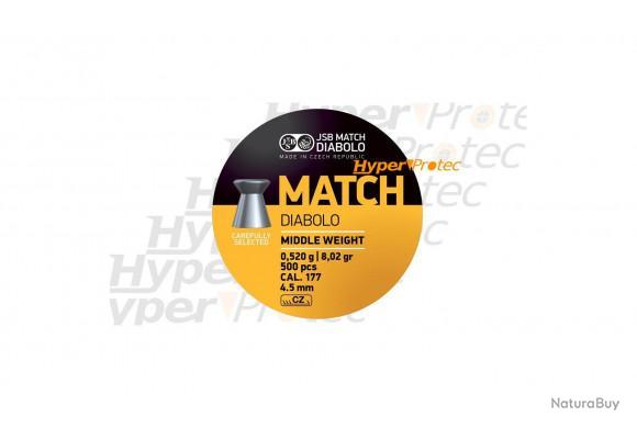 Plomb 4.5 mm JSB Match Yellow Middle weight - Plombs pour air comprimé  (10966523)