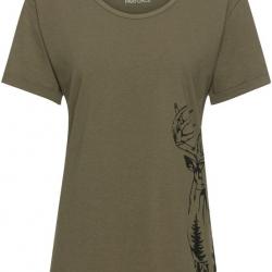 T-shirt femme imprimé cerf (Couleur: Vert, Taille: L)