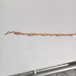 bracelet en plaqué or longueur 20 cm