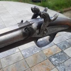 Magnifique fusil poudre noire très rare fonctionnel daté 1848 signé "Bouchicot a Sancoins"