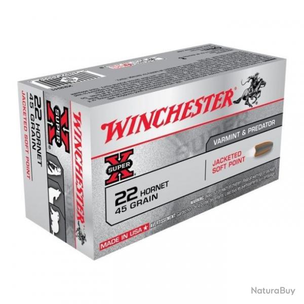 Cartouches  balle Winchester 22 Hornet Power Point