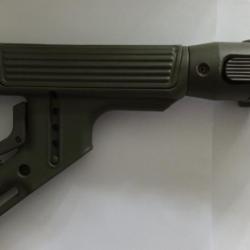Crosse pliante ODG avec joint en polymère et busc/appui-joue réglable FAB Defense UAS-AK P pour AKM
