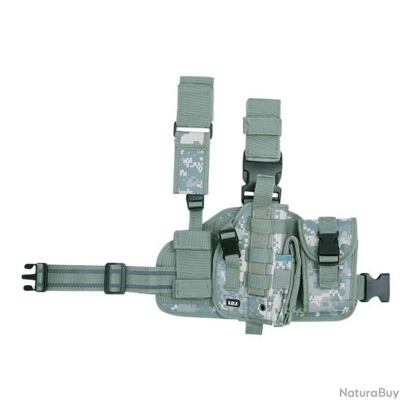 Holster molle cuisse pour droitier (Couleur Camouflage ACU)