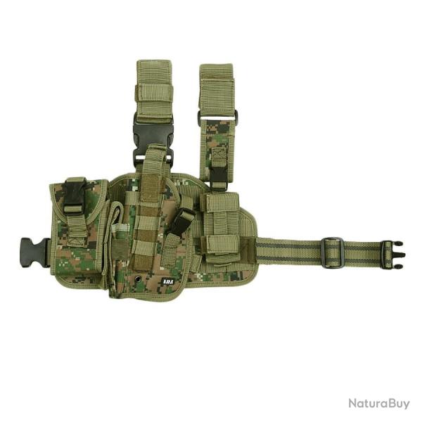 Holster molle de cuisse pour gaucher (Couleur Camouflage Digital)