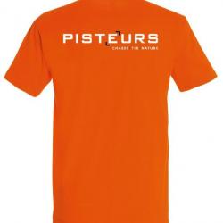 Tee-shirt homme PISTEURS impérial orange (Taille L)