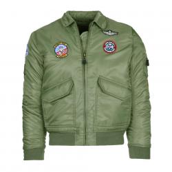 Blouson aviation CWU enfant (Couleur Kaki, Taille enfant S (5-6ans))