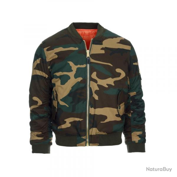 Blouson Bombers MA1 Woodland enfant (Taille enfant M (7-8ans))