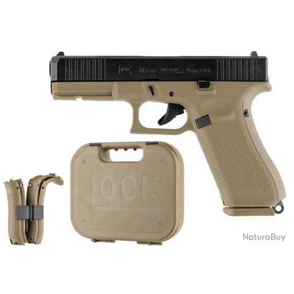 PISTOLET GLOCK 17 GEN5 CAL 9 MM PAK Coyote  FRENCH EDITION B