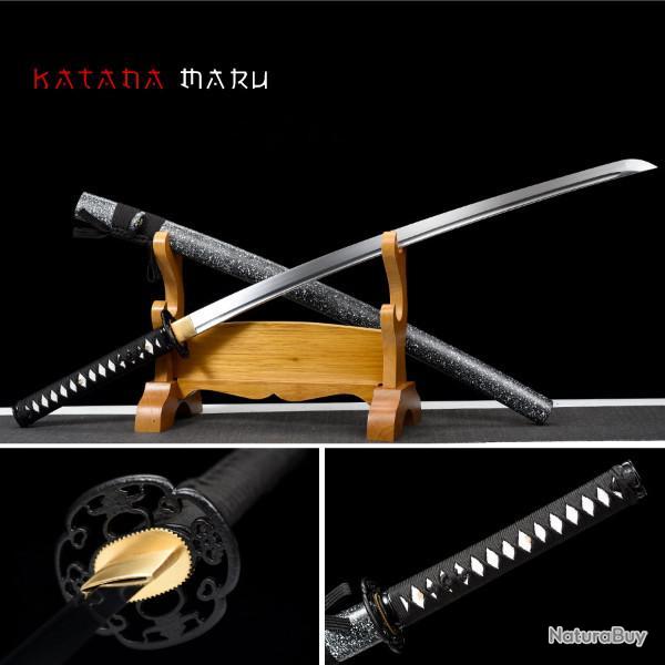 Vritable Katana Japonais adapt  la coupe forg  la main mthode ancestrale. Sabre en Acier 1060