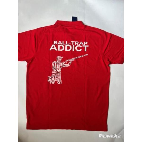 Polo Ball Trap Addict Taille XL Rouge