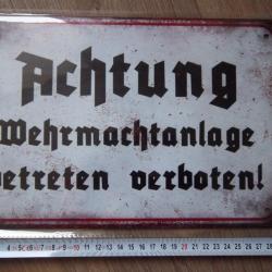plaque collection militaire Wehrmacht repro !