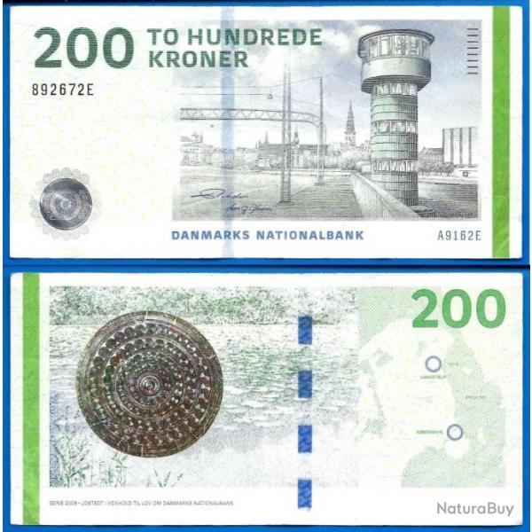 Danemark 200 Couronnes 2009 Kronor Kroner Billet Tour Europe Nord