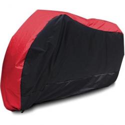 Housse de Protection Moto Etanche Anti-UV/Poussière 265 * 105 * 125cm rouge noire