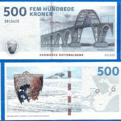 Danemark 500 Couronnes 2009 Kronor Kroner Billet Tour Europe Nord
