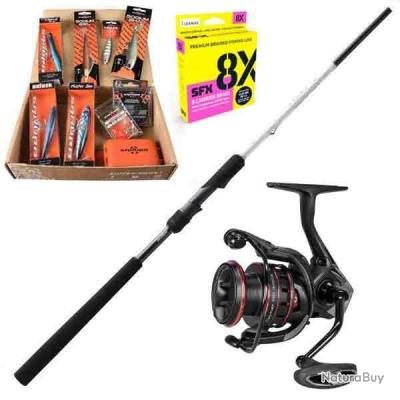 Wahoo - Pack Complet Rely S 2.49m 15-30g + Okuma Ceymar 3000hd + Tresse + Box