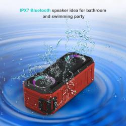 Enceinte Portable Haut-Parleur Bluetooth Son Qualite Etanche IPX6 Resistant Choc ROUGE