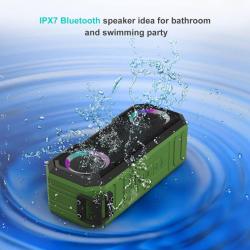 Enceinte Portable Haut-Parleur Bluetooth Son Qualite Etanche IPX6 Resistant Choc VERT