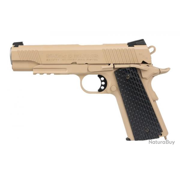PISTOLET A CO2 SWISS ARMS 1911 MILITARY BLOW-BACK CAL. 4,5 MM