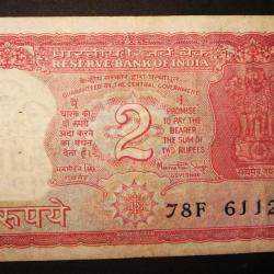 INDE bank note billet de 2 two rupees ttb