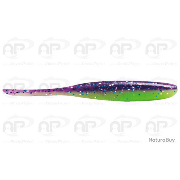 Leurre Souple Finess SHAD IMPACT 4'' (8pices) 10 8 Violet Silver/Chartreuse
