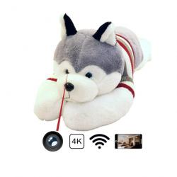 Chiot en peluche-CAMERA espion 4K wifi- images consultables sur votre smartphone