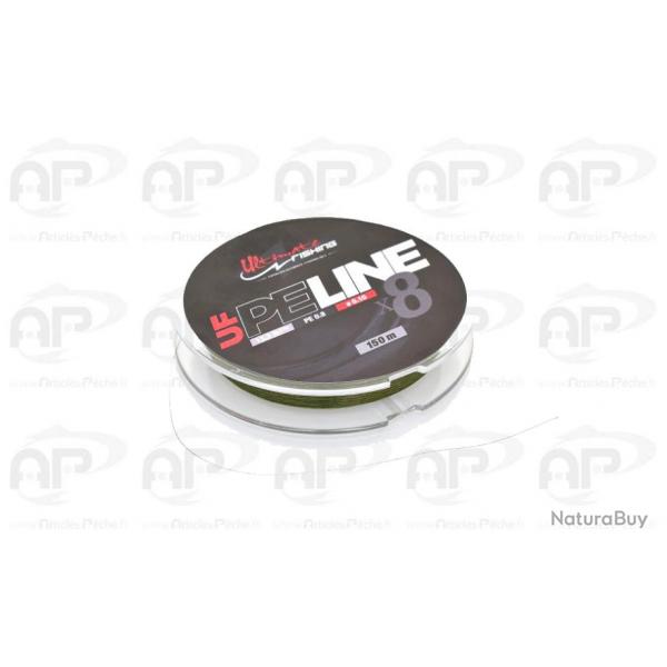 Tresse Ultimate Fishing UF PE Line X8 Green 0.13mm 150m 7,70kg