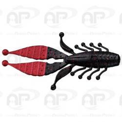 Leurre Souple Ever Green Kicker Bug 5.5 3 5.5'' - 14cm Black red Tip